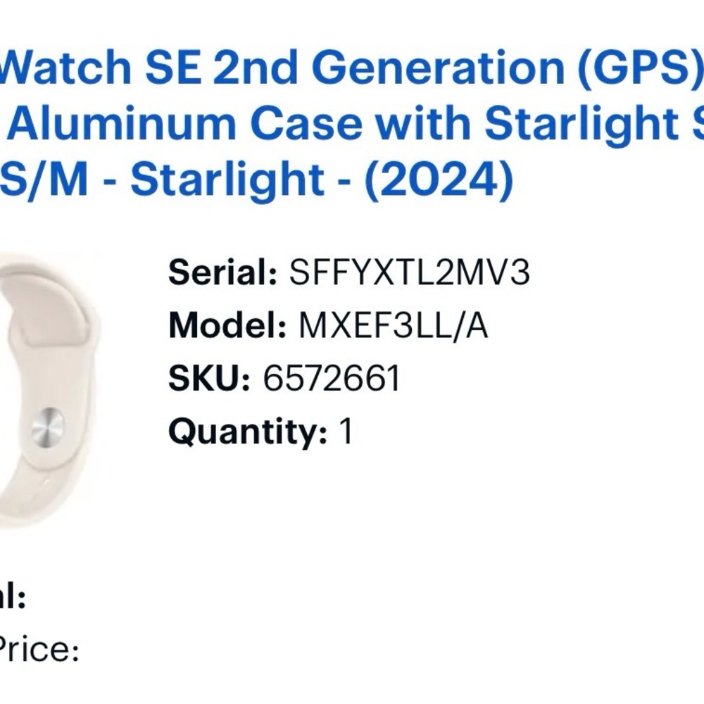 Apple Smartwatch SE 2nd Gen - Starlight - Picture 2 of 7